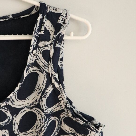 Ann Taylor LOFT Women's Blue Sz Lrg Silk Lined Sleeveless Scoop Neck Tank Top - Picture 4 of 8